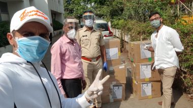 Karanvir Bohra Donates 1000 Face Shield Masks To Police Personnel Manning The City Amid COVID-19 Lockdown (View Pics)