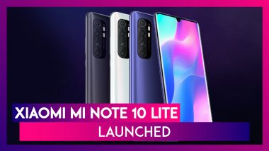 Xiaomi Mi Note 10 Lite Flaunting a 64MP Quad Camera Setup Launched; Check Prices, Variants, Features & Specifications