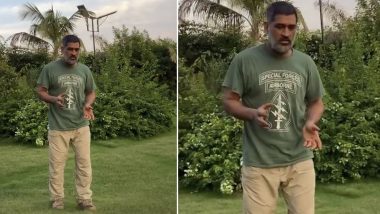 MS Dhoni New Look: Unshaved CSK Captain Makes Rare Appearance in Ziva’s Video, Resembles Original Thala in Grey-Beard