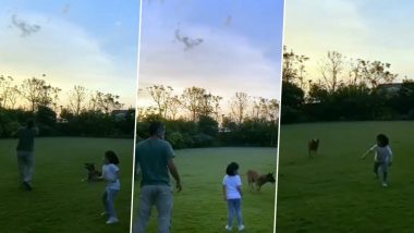 MS Dhoni, Ziva Play With Pet Dog, Father-Daughter Duo’s Adorable Video Will Win Your Heart!