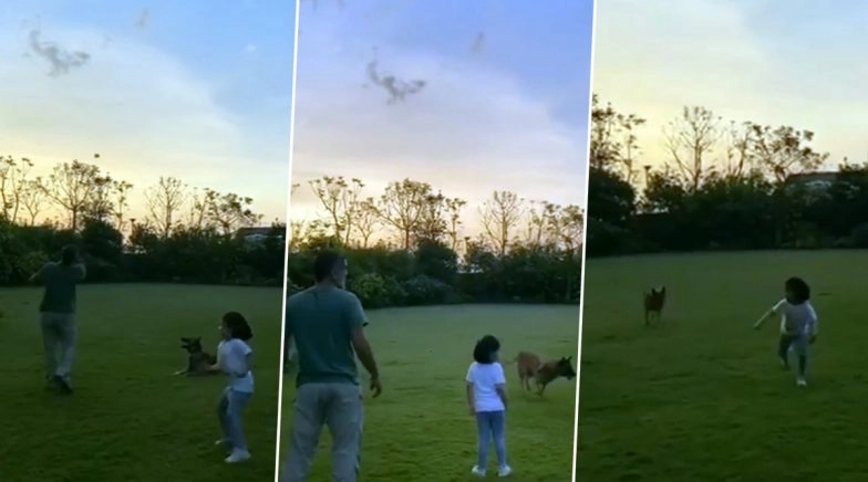 MS Dhoni, Ziva Play With Pet Dog, Father-Daughter Duo’s Adorable Video Will Win Your Heart!