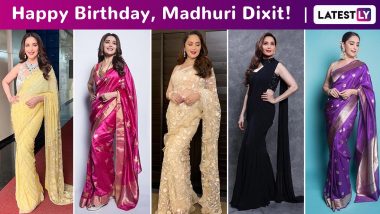 Madhuri Dixit Birthday Special: A Sartorial, Intangible Affair With the Saree Spiffed by Timeless Elegance, Ethereal Charm and Impeccable Beauty!
