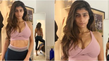 Mia Khalifa Puts Sexy Cleavage on Display in Racerback Bralette, Check Out Pornhub Queen’s Quarantine Outfit