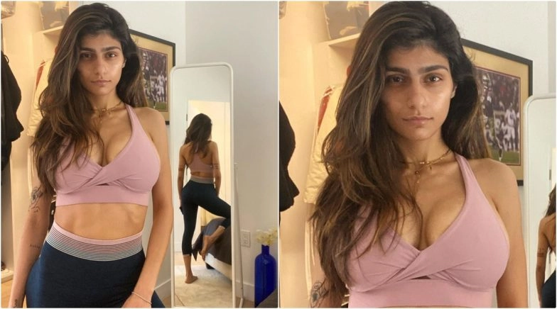 Mia Khalifa Puts Sexy Cleavage on Display in This Hot Racerback Bralette!