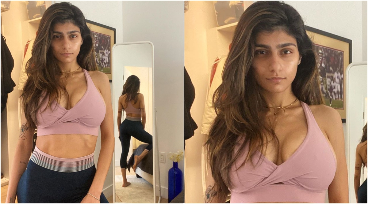 Well, it is Lycra. 👗 Mia Khalifa Puts Sexy Cleavage on Display in This XXX...