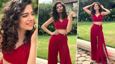 Mithila Palkar Is Channelling That Ravishing Red Vibe in a Lola by Suman Ensemble!