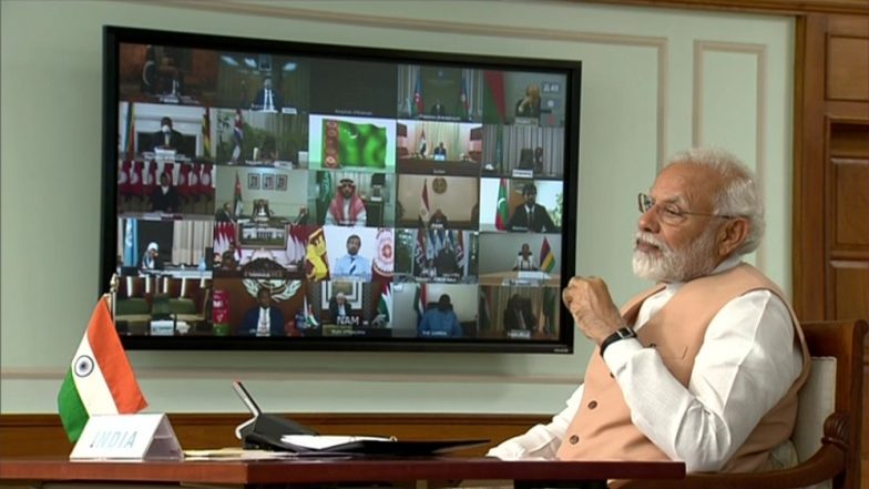 PM Modi Voices Concern Over 'Deadly Viruses Such as Terrorism, Fake News and Doctored Videos' at NAM Summit on COVID-19