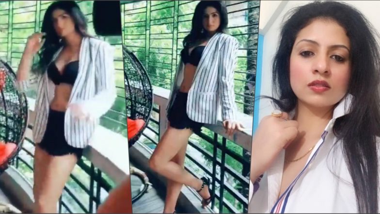 Mohammed Shami’s Wife Hasin Jahan Wears Sexy Lace Lingerie With Pinstripe Blazer For a Hot Video, Warns People to 'Get Ready to Burn and Scratch'