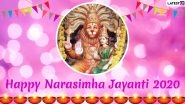 Narasimha Jayanti 2020 Images & HD Wallpapers for Free Download Online: Celebrate Lord Vishnu Avatar&rsquo;s Birth With Wishes, WhatsApp Messages and Greetings