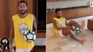 Neymar Jr Shares Workout Drills With Fans to Keep Fit at Home During Lockdown (Watch Video)