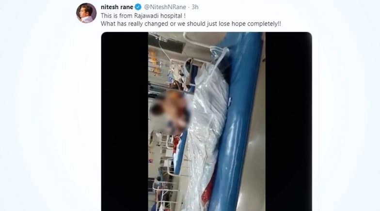 Nitesh Rane Tweets Video of Body Bag Lying Next to Patients, Says 'This is From Rajawadi Hospital'