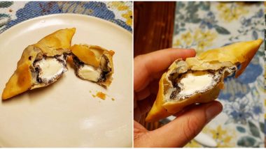 Viral Pic of Oreo Ice Cream Samosa is Giving Nightmares to All Snack Lovers on Twitter, Check Funny Reactions