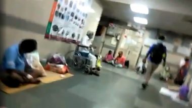 Video Shows Patients Sitting on Floor at KEM Hospital in Mumbai, BJP Leader Ram Kadam Shares The Clip Attacking Maharashtra Govt