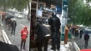 Uttarakhand: Booze Lovers Brave Hailstorm Outside Liquor Shop in Nainital's Mall Road, Watch Video