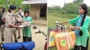 Dibrugarh Police Gifts Moped to Young Girl Selling Vegetable on Bicycle To Support Her Family, See Pics