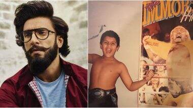Ranveer Singh Shares a Childhood Throwback From When 'WWF Was Life' As He Poses Channeling His Inner Hulk Hogan (View Pic)