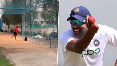 Ravi Ashwin Resumes Training Outdoors After Relaxation of COVID-19 Lockdown Restrictions (Watch Video)