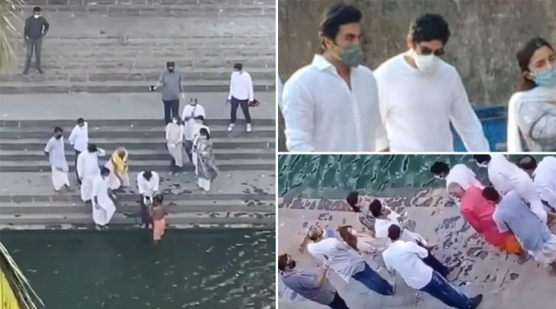Rishi Kapoor's Ashes Immersed at Banganga By Ranbir Kapoor