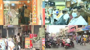 Salons, Markets Open in Andhra Pradesh and Goa After MHA Relaxes Restrictions in Lockdown 3.0; View Pics