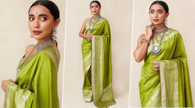 Sayani Gupta Oozes Lush Green Silken Six Yards of Understated Elegance ...