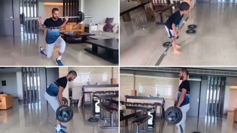 Shikhar Dhawan Keeps His 'Fitness Game Strong' Amid COVID-19 Lockdown, Shares Workout Video on Instagram