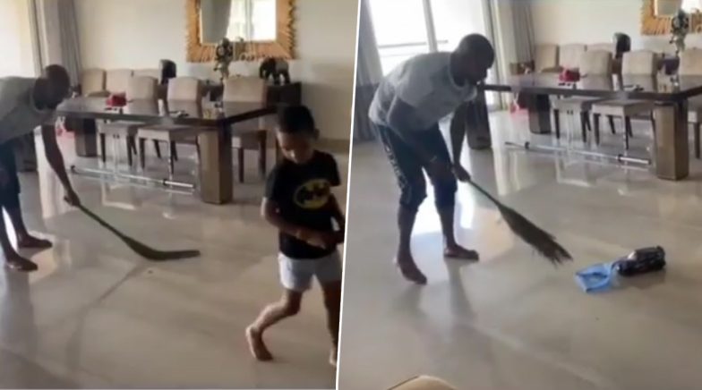 Shikhar Dhawan Cleans His House With Help of Son Zoravar’s Creative Idea (Watch Video)