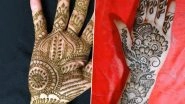 Vat Savitri Vrat 2020 Mehndi Design Images: New Arabic Henna Patterns and Latest Indian Mehandi Styles to Apply on Hands Easily at Home (Watch Videos)