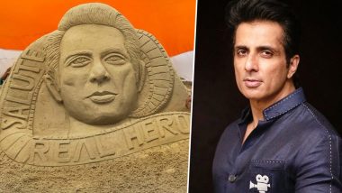 Sonu Sood Gets A Sand Art Tribute For His Magnificent Efforts For The Migrant Workers During COVID-19 Crisis (View Pic)