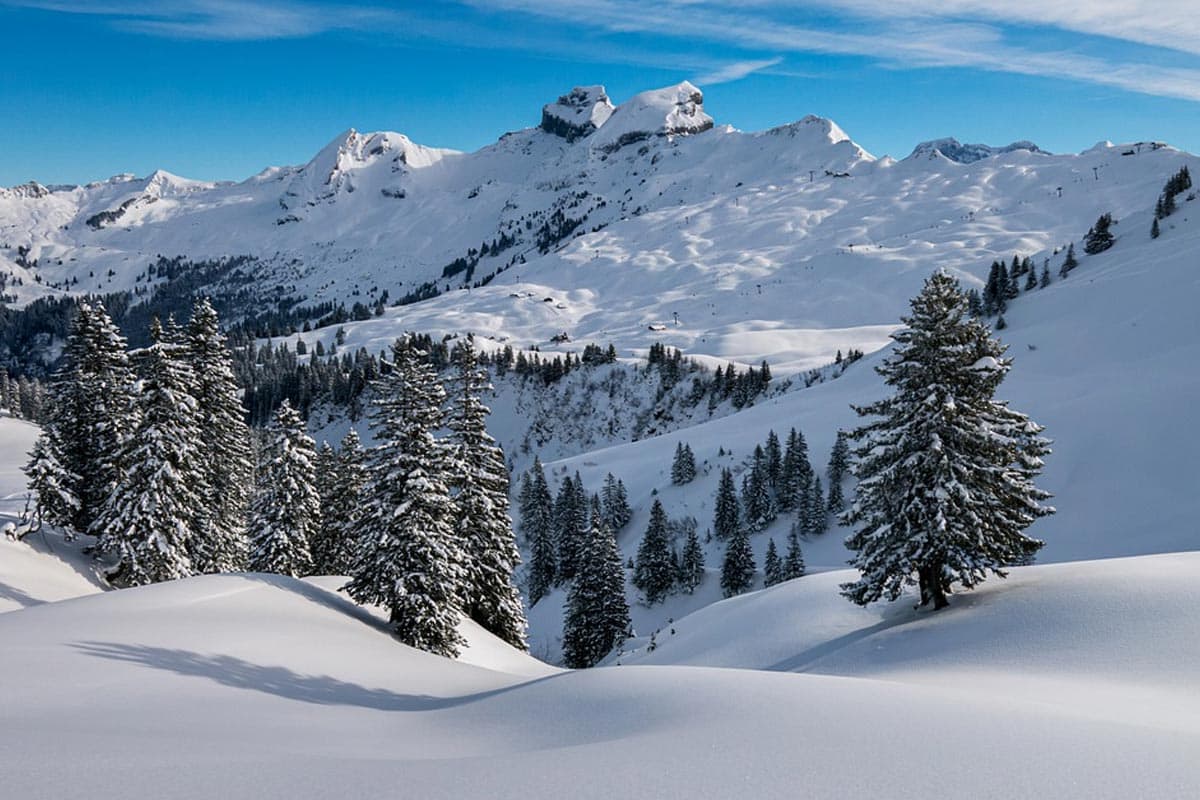 The snow capped mountains of Swiss. The snow capped mountains of Swiss.