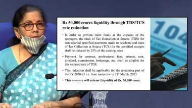 TDS, TCS Slashed by 25% on Non-Salary Payments, Reduced Taxes to Give Relief Worth Rs 50,000 Crore