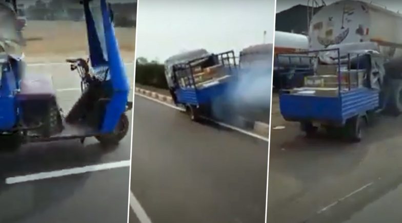 Old Video of Tempo Moving Without Driver at Ankleshwar Highway in Gujarat Goes Viral Again!