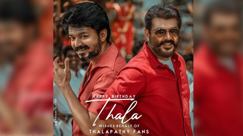 Thala Ajith Gets Birthday Wishes From Thalapathy Vijay Fans! Read Here The Messages For ‘Nanbar Ajith’ on Twitter