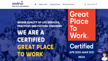 Sodexo BRS India Certified as 'Great Place to Work 2020'