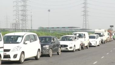 Delhi-Gurugram Border Sees Huge Queue of Vehicles as Movement Restrictions Come Into Effect From 10 AM Today