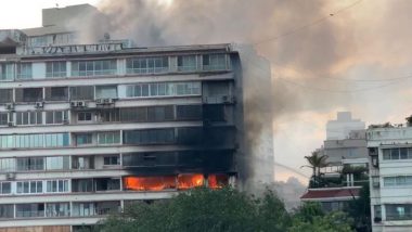 Fire Breaks Out in a Flat in Atlas Building Near Napean Sea Road in Mumbai, 2 Women Rescued, Cooling Operations Underway