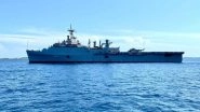 INS Jalashwa Reaches Male Port Under Operation Samudra Setu to Repatriate Indians From Maldives, Watch Video