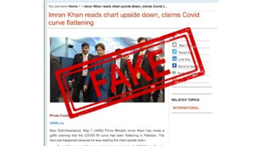 Imran Khan Reads Chart Upside Down, Claims COVID-19 Curve Flattening? Satire Story Published as Actual News; Here's The Truth