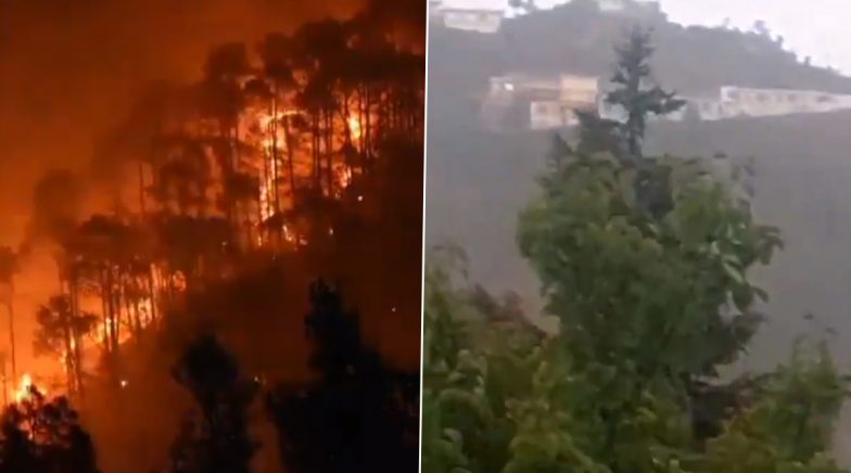 Uttarakhand Forest Fires: Video of Region Receiving Rainfall Shared Online, Weather Update is Cloudy