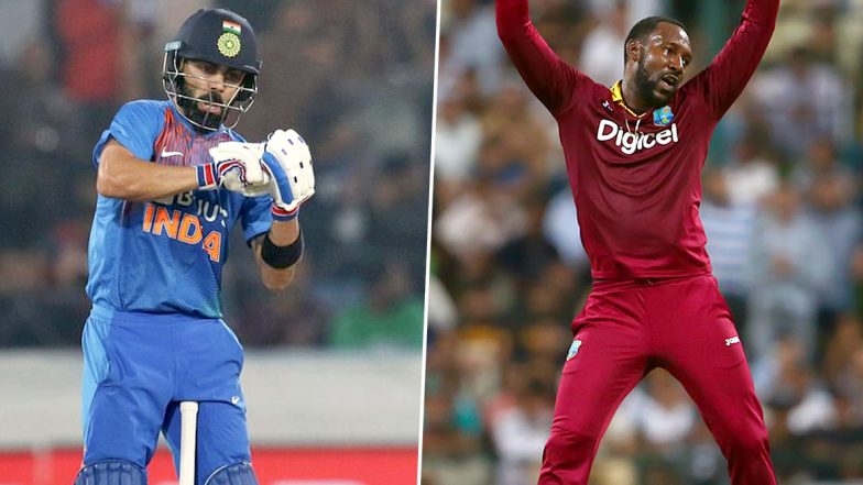 ‘Just Bat and Shut Up’: Kesrick Williams Recalls ‘Notebook Celebration’ Banter With Virat Kohli During IND vs WI T20I Series 2019