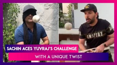 Sachin Tendulkar Aces Yuvraj Singh’s ‘Keep It Up’ Challenge With A Unique ‘Blindfolded’ Twist