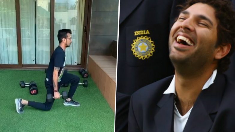 ‘Oh Bale Oh Tere Chuhey’: Yuvraj Singh Hilariously Trolls Yuzvendra Chahal Over the Leg-Spinner’s Workout Video