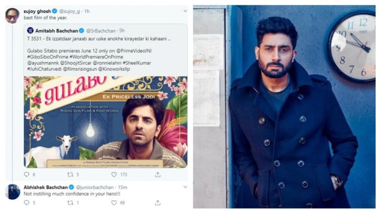 Abhishek Bachchan Reminds Sujoy Ghosh Of Bob Biswas After Director Calls Amitabh Bachchan’s Gulabo Sitabo The Best Film Of The Year