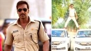 MP Cop Pulls off Ajay Devgn Stunt in Singham Style But Faces Inquiry at Work (Watch Video)
