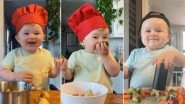 Little Chef Kobe Is Spreading Joy Worldwide, Thanks to His Insanely Cute Culinary Skills! Watch Videos of the One-Year-Old Boy Giving Netizens Daily Dose of Cuteness