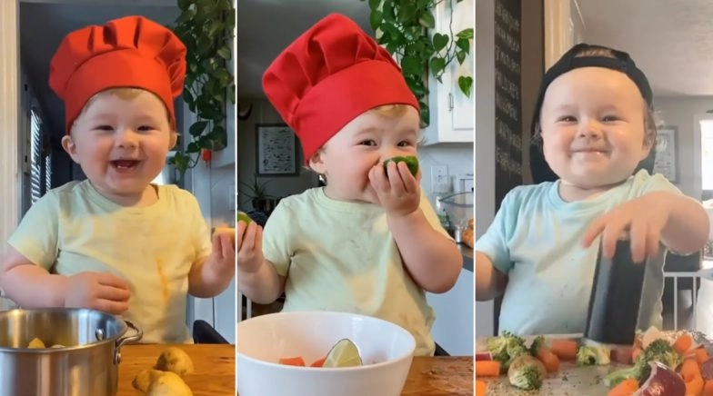 Chef Kobe Is Spreading Joy, Thanks to His Insanely Cute Culinary Skills! Watch Videos 