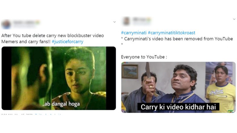 #JusticeForCarry and #CarryMinatiTikTokRoast Funny Memes and Jokes Take Over Twitter After YouTube Deletes Carry Minati’s TikTok Roast Video on Amir Siddiqui