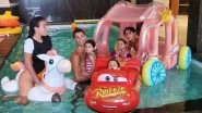 Cristiano Ronaldo Takes a Dip in Swimming Pool With Georgina Rodriguez & Kids After a Gruelling Session at Juventus Training Academy (See Pic)
