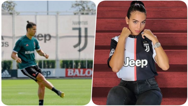 Cristiano Ronaldo’s Trick Shot During Juventus Training Session Amuses Girlfriend Georgina Rodriguez (Watch Video)