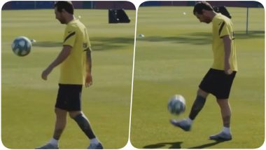 Lionel Messi Juggles With Football as Team Barcelona Returns to Practice, Fans Post Excitement With Hilarious Memes (Watch Video)