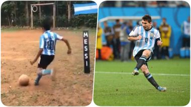 Mishal Abulais, Indian Kid From Kerala, Emulates Lionel Messi; Video of His Goal Goes Viral